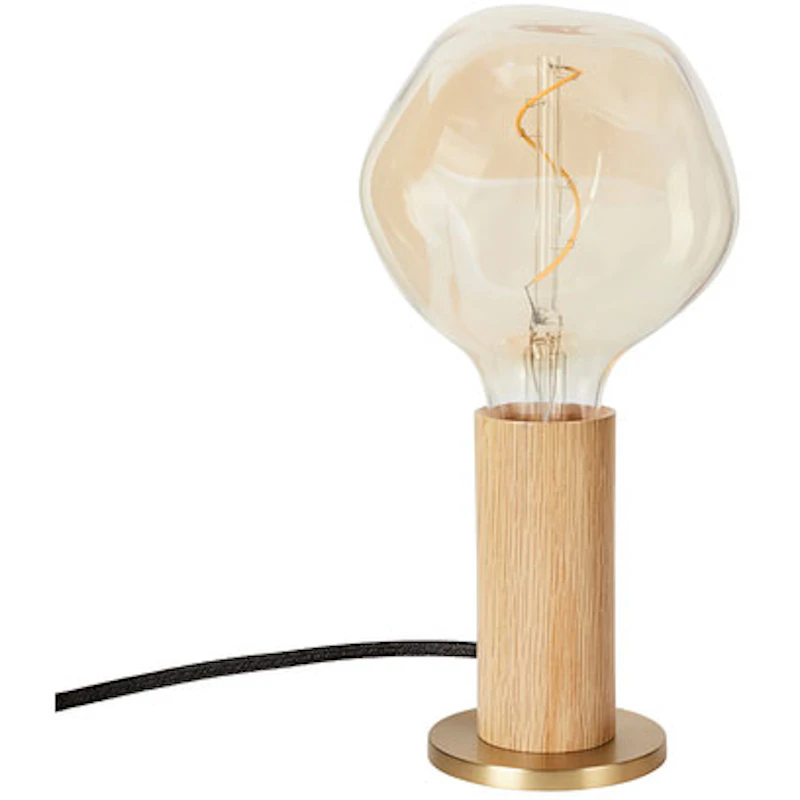 Knuckle Table Lamp With Voronoi-I Light Source, Oak