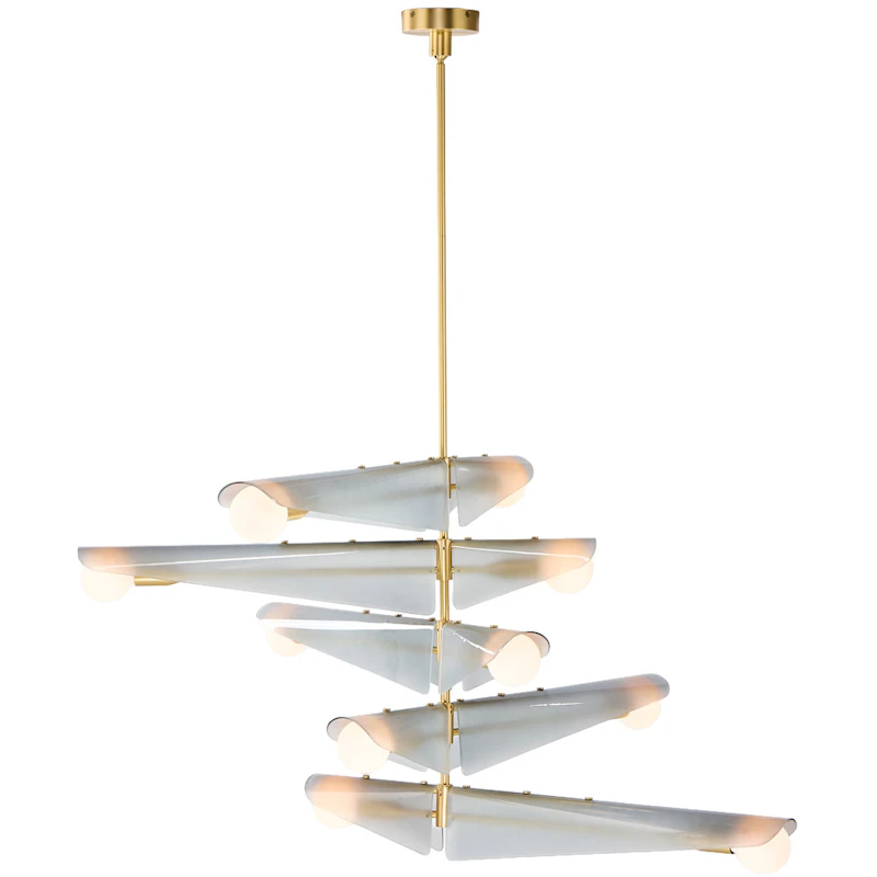Sycamore 5 Ceiling Lamp, Brass / Dawn Grey