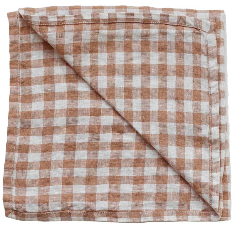 Gingham Viskestykke 50x70 cm, Biscuit