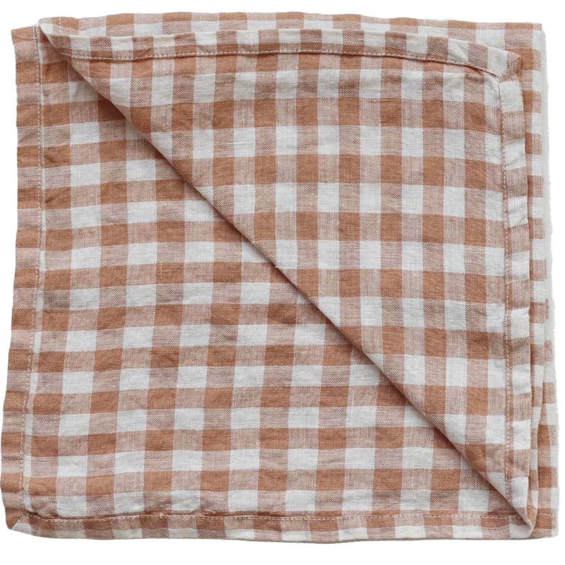 Gingham Serviet 45x45 cm, Biscuit