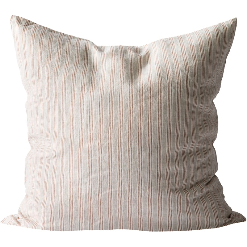 Linen Pudebetræk 65x65 cm, Hazelnut Stripe