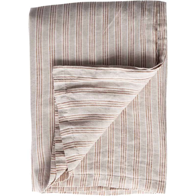 Linen Dug 145x330 cm, Hazelnut Stripe