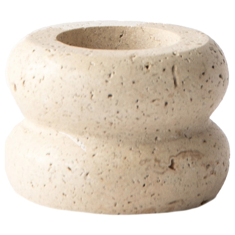 Travertine Lysestage, 12 cm