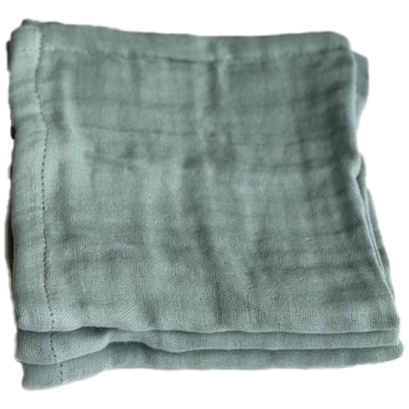 Fine Ansigtshåndklæder 30x30 cm 3-pak, Dusty Mint