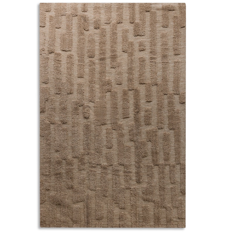 Bielke Uldgulvtæppe 170x240 cm, Mørk Beige