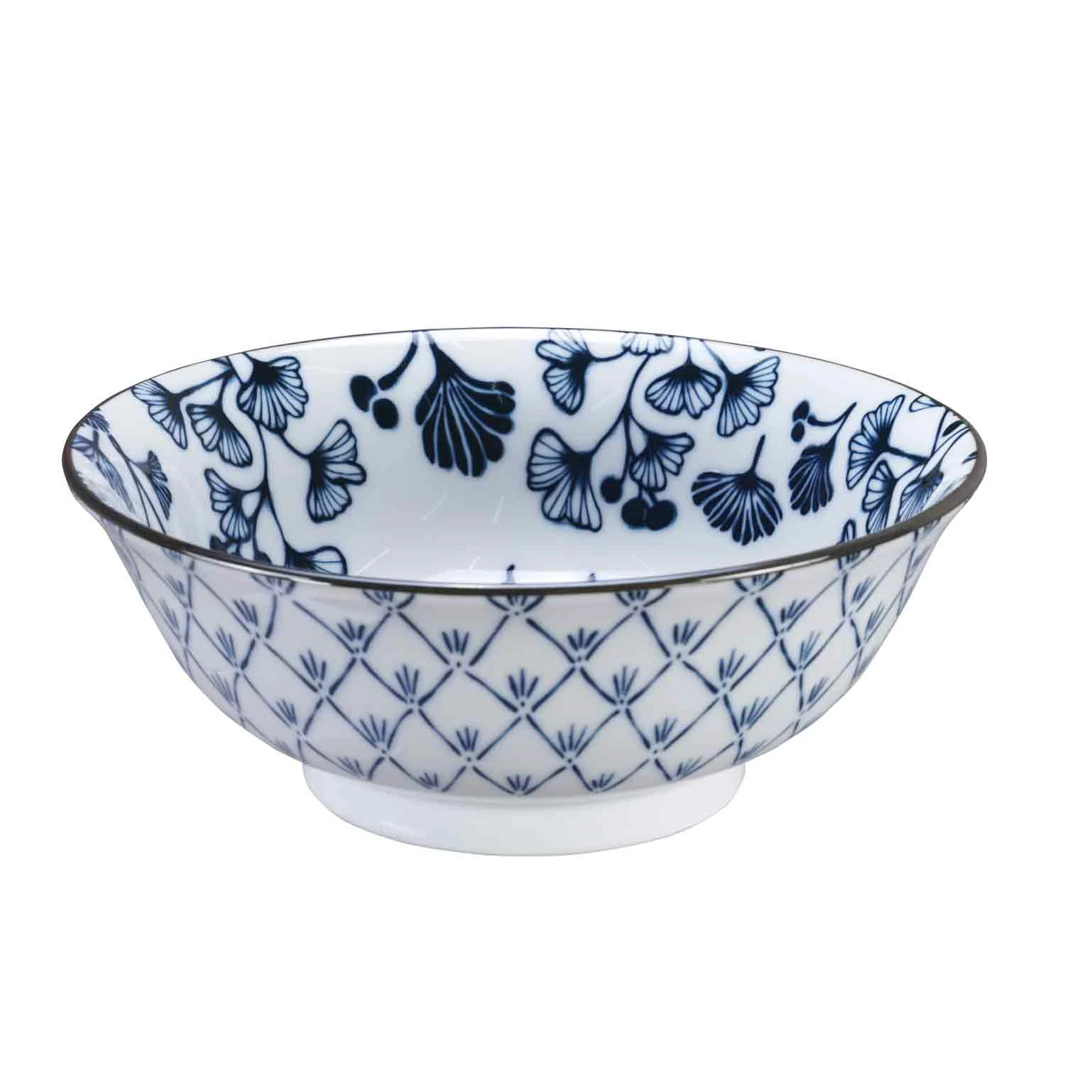 Tokyo Design Studio Flora Japonica Ramen Sk&aring;l 1 L Maple - Serveringssk&aring;le Porcel&aelig;n Bl&aring; - 16707