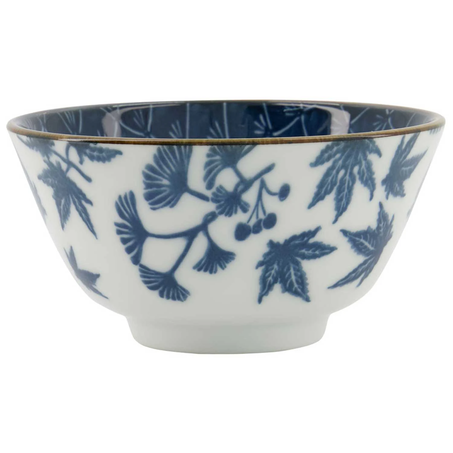 Tokyo Design Studio Flora Japonica Rissk&aring;l 30 Cl Gingko - Serveringssk&aring;le Porcel&aelig;n Bl&aring; - 16696
