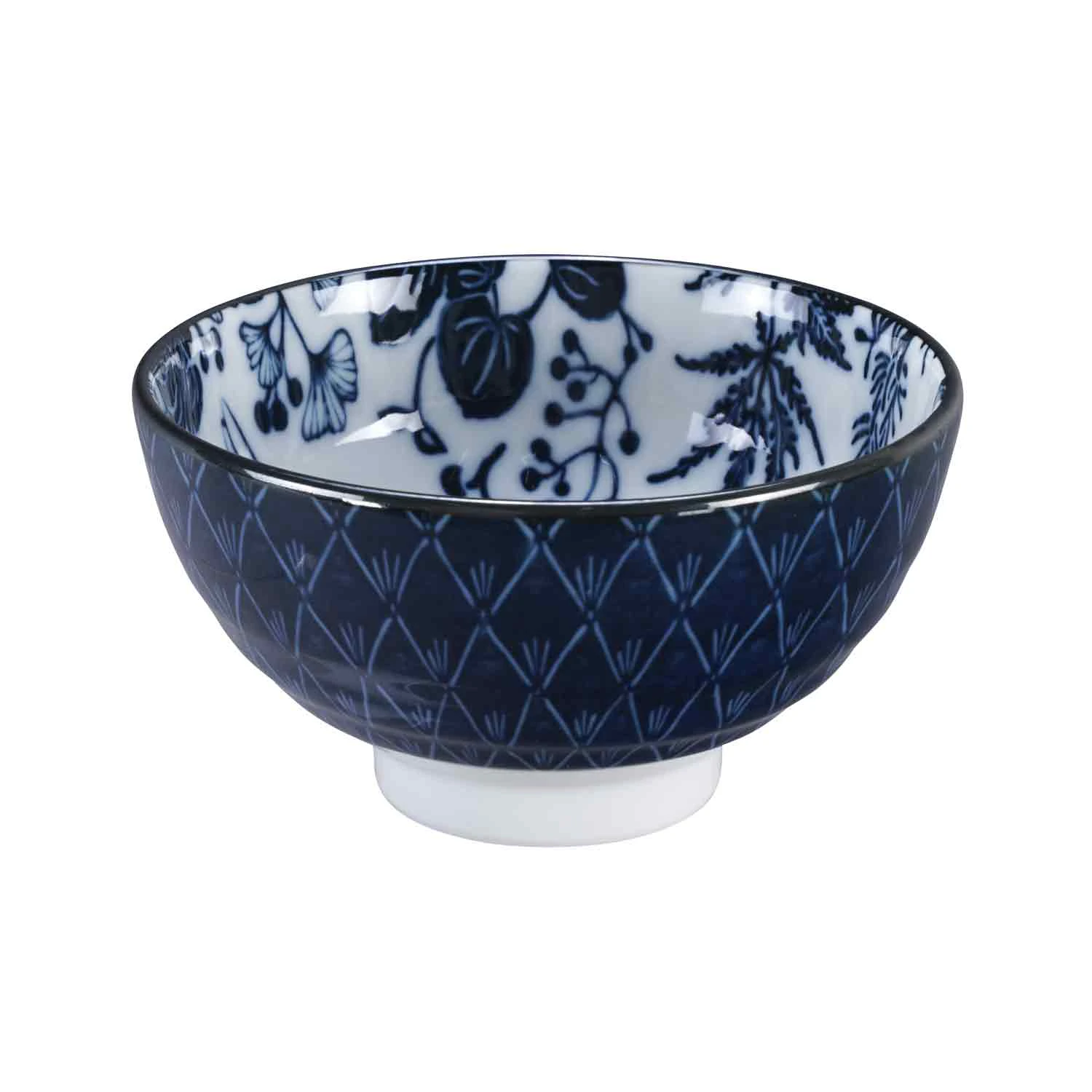 Tokyo Design Studio Flora Japonica Rissk&aring;l 30 Cl Crane - Serveringssk&aring;le Porcel&aelig;n Bl&aring; - 16698