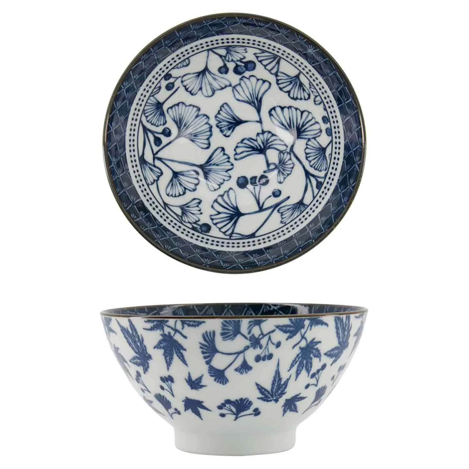 Tokyo Design Studio Flora Japonica Sori Sk&aring;l 95 Cl Gingko - Serveringssk&aring;le Porcel&aelig;n Bl&aring; - 17590
