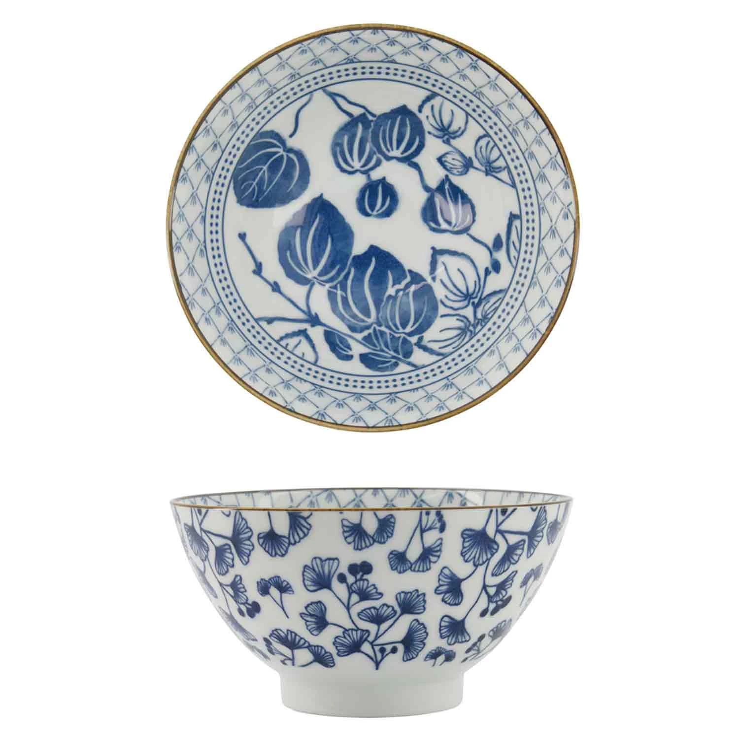 Tokyo Design Studio Flora Japonica Sori Sk&aring;l 95 Cl Ivy - Serveringssk&aring;le Porcel&aelig;n Bl&aring; - 17591