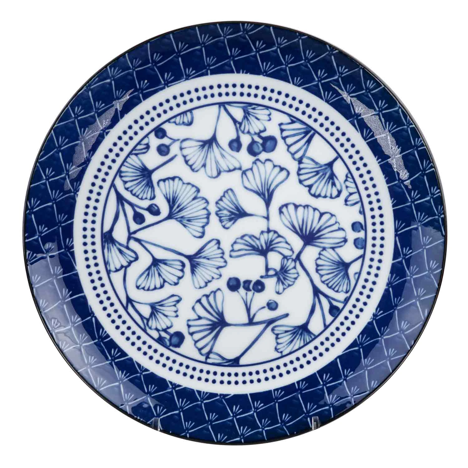 Tokyo Design Studio Flora Japonica Tallerken 25,7 Cm Gingko - Middagstallerkner Porcel&aelig;n Bl&aring; - 16720