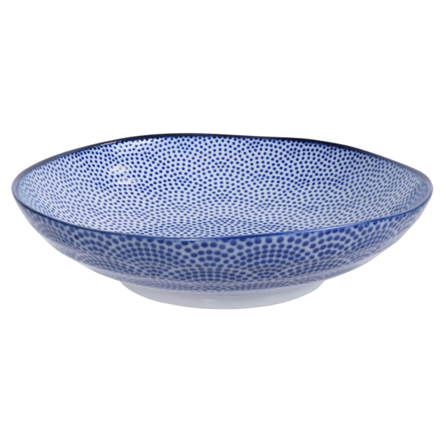 Tokyo Design Studio Nippon Blue Pastatallerken 21 Cm Dots - Pastatallerkner Porcel&aelig;n Bl&aring; - 16028