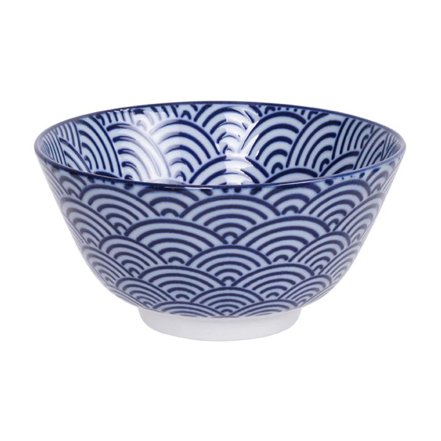 Tokyo Design Studio Nippon Blue Rissk&aring;l 30 Cl Wave - Serveringssk&aring;le Porcel&aelig;n Bl&aring; - 16000