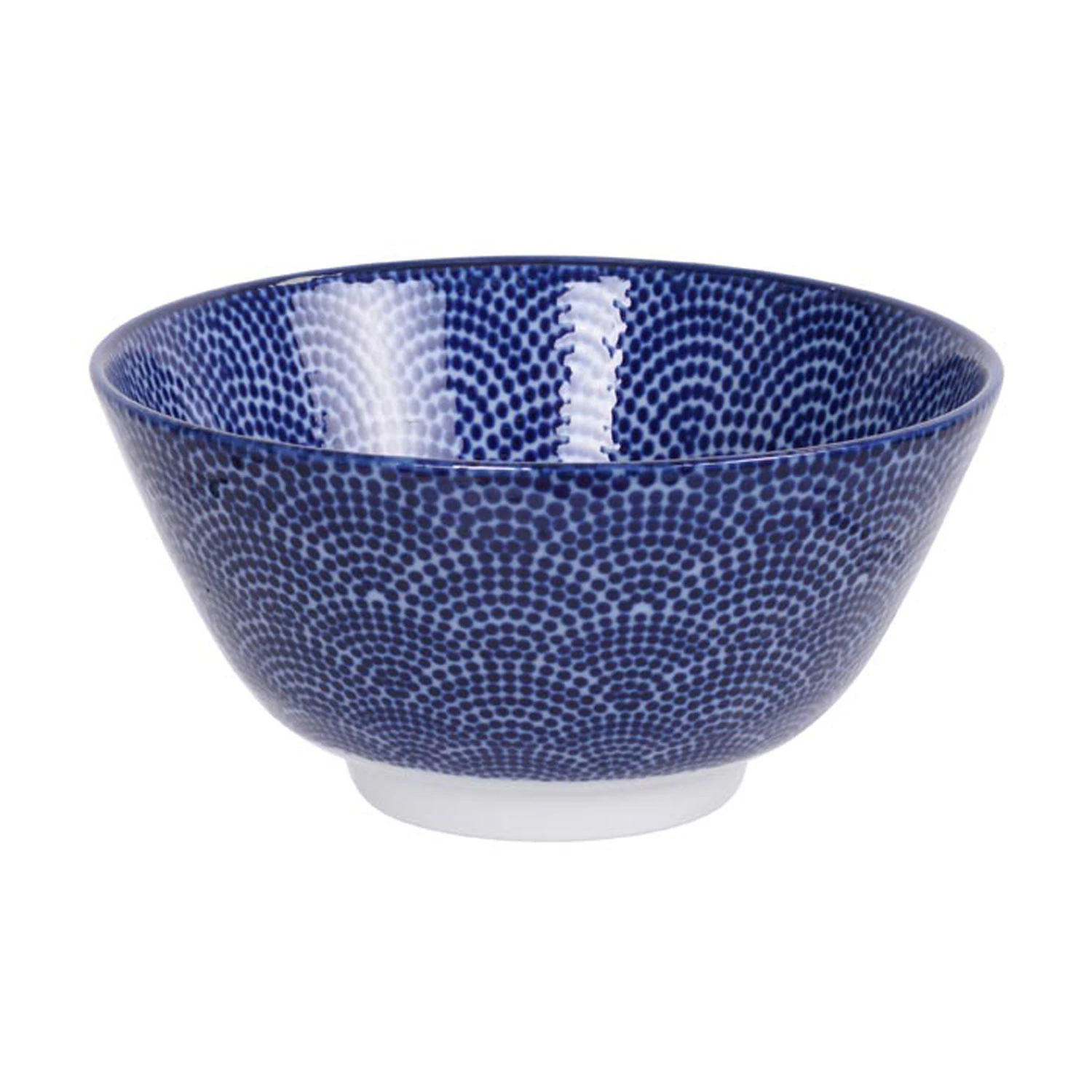 Tokyo Design Studio Nippon Blue Rissk&aring;l 30 Cl Dots - Serveringssk&aring;le Porcel&aelig;n Bl&aring; - 16001