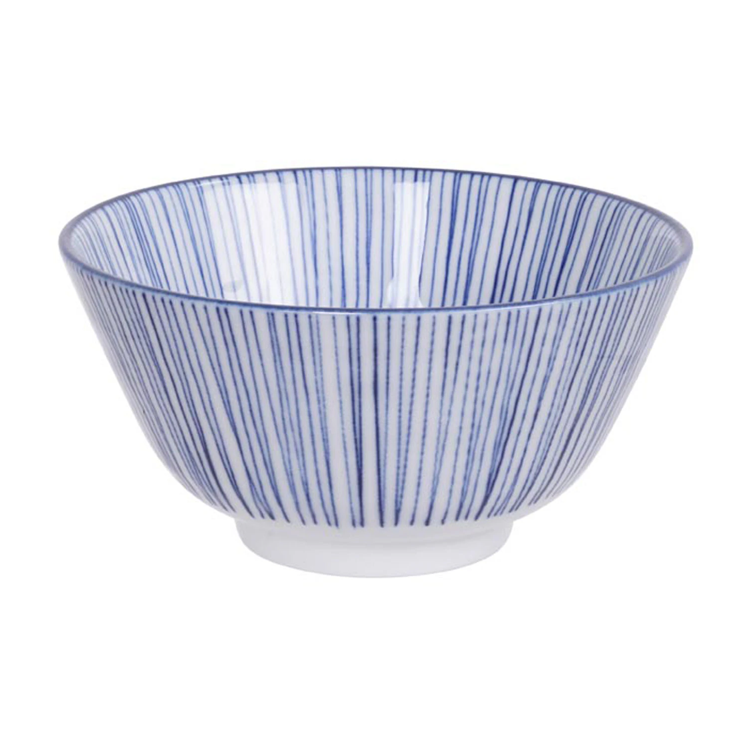 Tokyo Design Studio Nippon Blue Rissk&aring;l 30 Cl Lines - Serveringssk&aring;le Porcel&aelig;n Bl&aring; - 16003