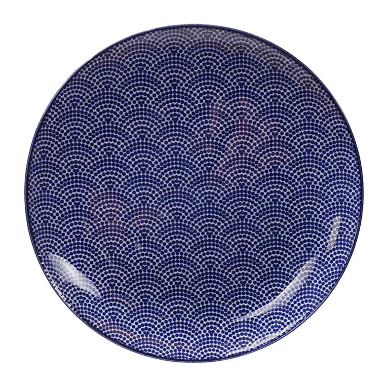 Tokyo Design Studio Nippon Blue Tallerken 20,6 Cm Dots - Middagstallerkner Porcel&aelig;n Bl&aring; - 17955