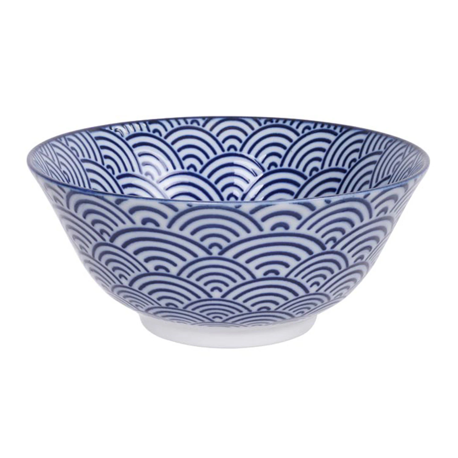 Tokyo Design Studio Nippon Blue Tayo Sk&aring;l 50 Cl Wave - Serveringssk&aring;le Porcel&aelig;n Bl&aring; - 16006