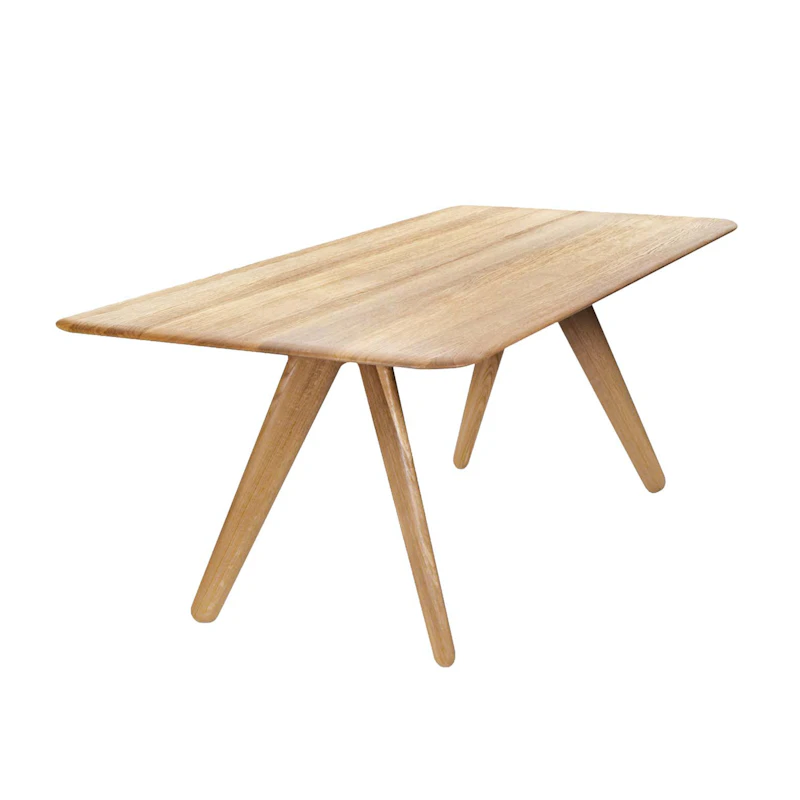 Groove Spisebord 200 cm, Naturligt