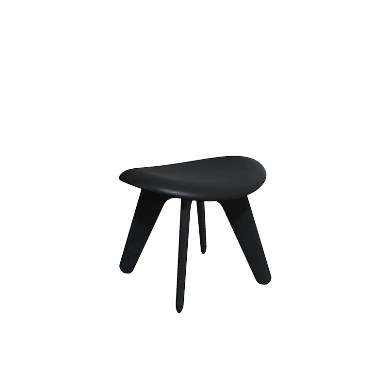 Slab Ottoman, Sort / Sort Læder