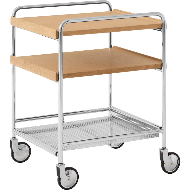 Alima NDS2 Rullebord, Krom / Lakeret Eg