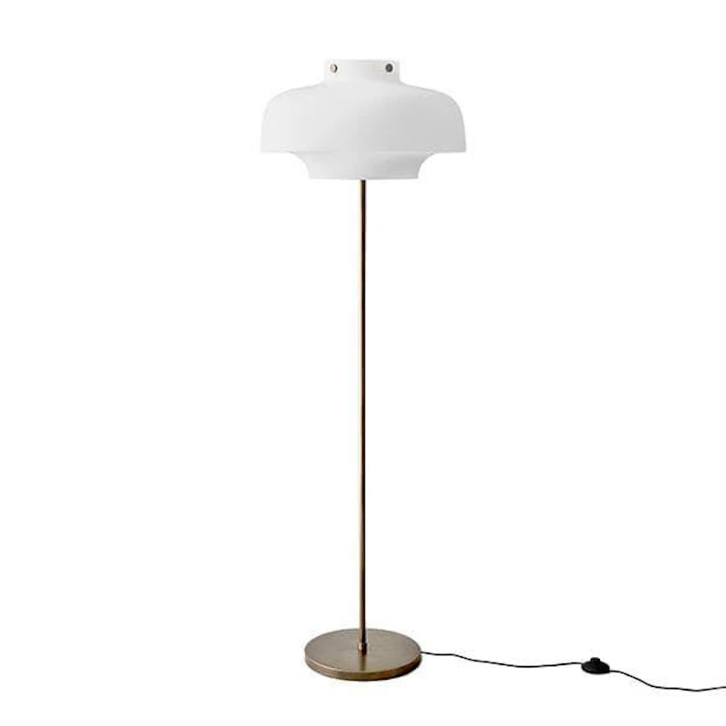 Copenhagen SC14 Gulvlampe Opal Glas & Messing