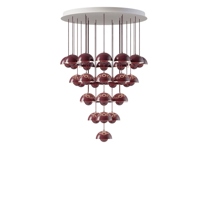 Flowerpot VP10 Lysekrone 31 Stk Ø89 Dark Plum