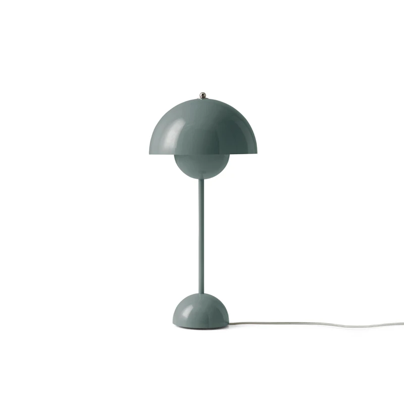 Flowerpot VP3 Bordlampe Fremstillet af PVC, Fremstillet af lakeret metal, Stone Blue