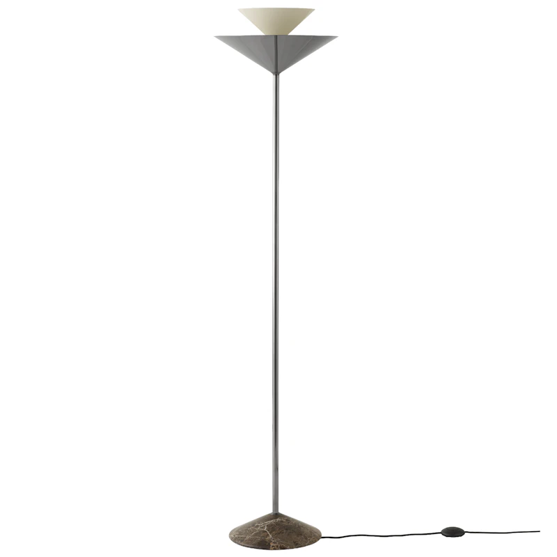 Gio LN28 Gulvlampe, Emperador / Dark Chrome / Ecru White