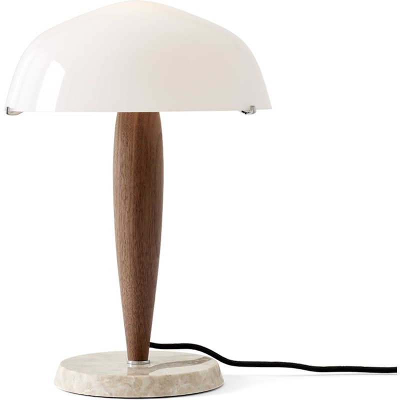 Herman SHY3 Bordlampe, Creme/Valnød