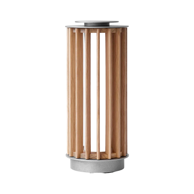 Numbra TY3 Transportabel Lampe, Lakeret Eg / Tumbled Aluminium