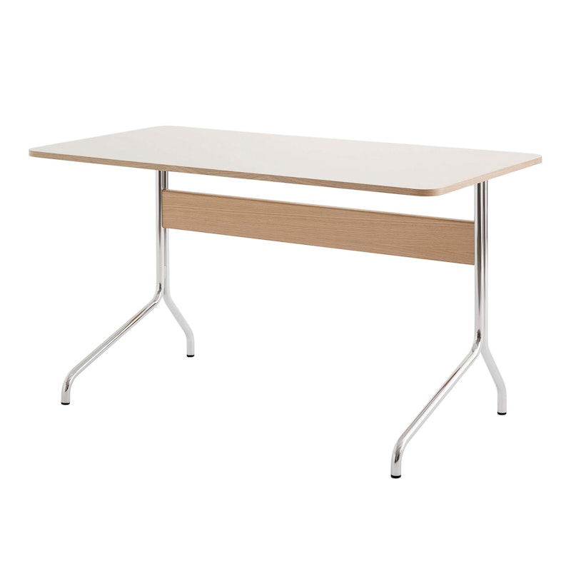Pavilion AV16 Skrivebord, Mushroom / Oak / Chrome Legs