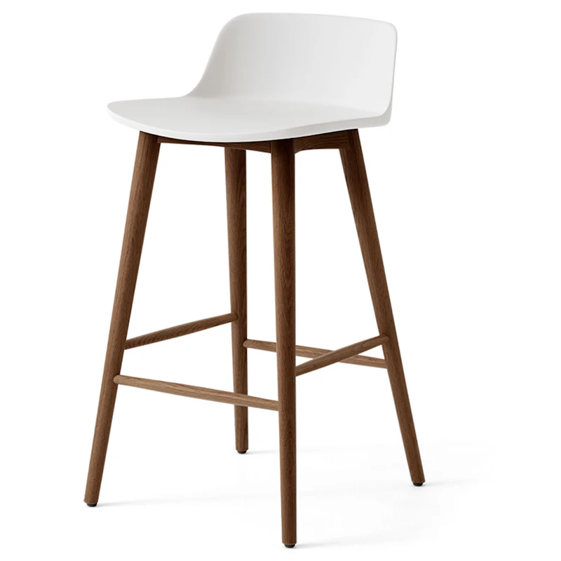 Rely HW118 Lav Rygstøtte 65 cm, Lakeret Valnød / Hvid