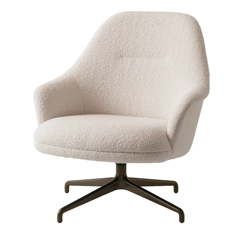 Rely HW139 Loungestol Med Høj Ryg & Swivel, Bronzeret / Karakorum 001