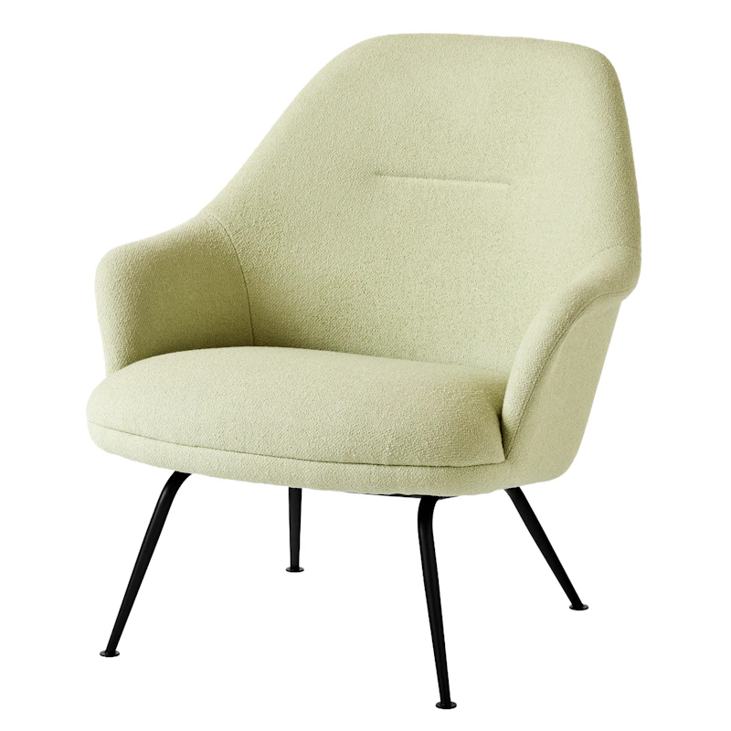 Rely HW140 Loungestol Med Høj Ryg, Krom / Saxion 0927