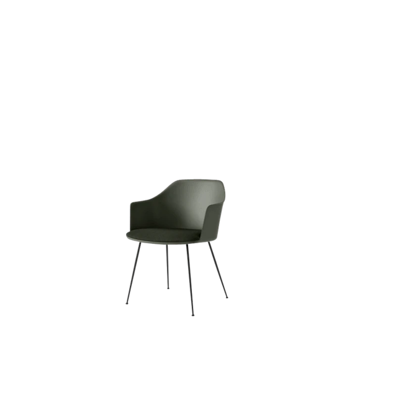 Rely HW34 Spisebordsstol Med Armlæn Polstret Sæde Bronze Green/Sort/Vidar 0972
