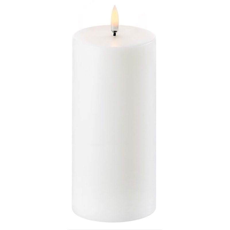 LED Bloklys Nordic White, 7,8x15,2 cm