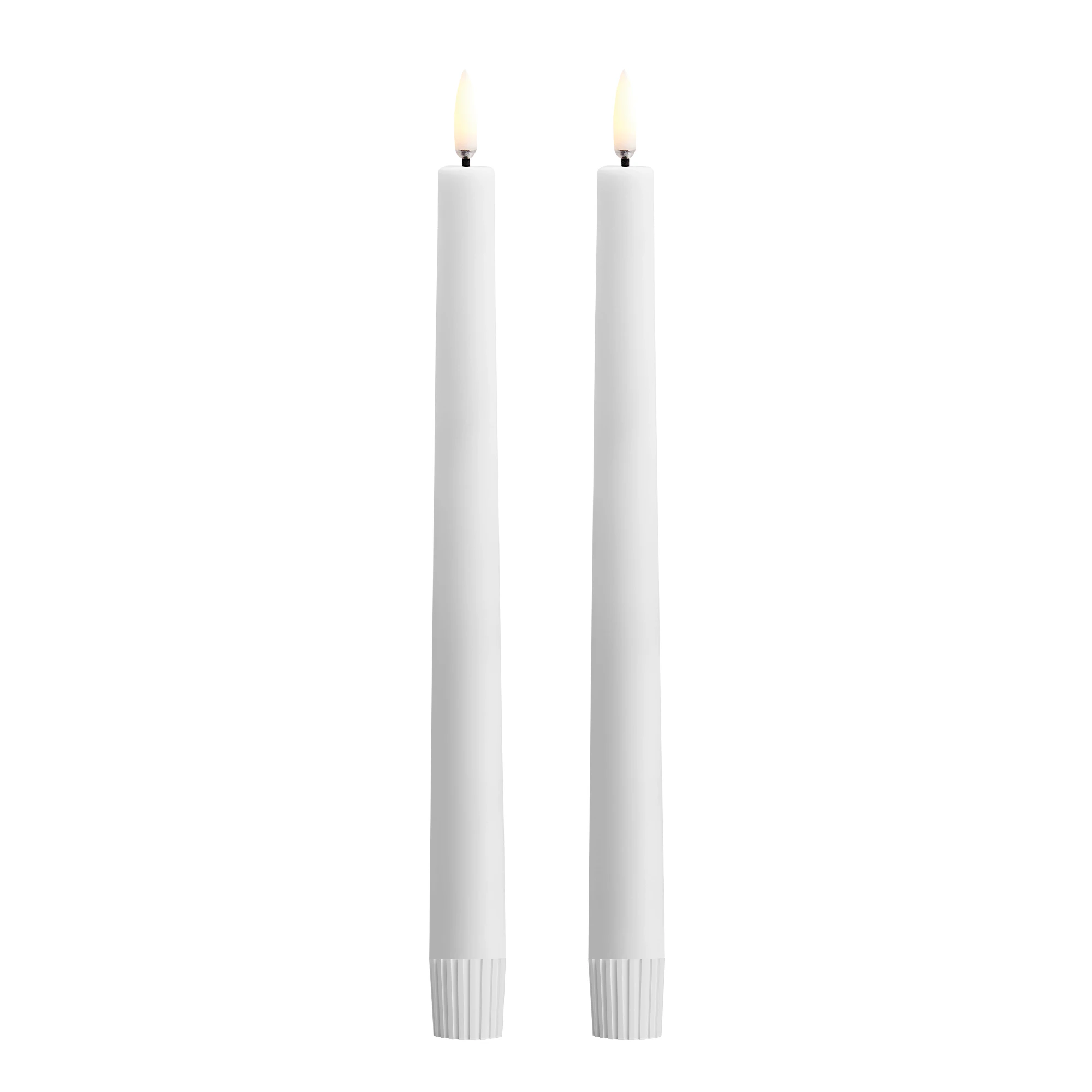 Uyuni Led Kertelys 25,5 Cm 2-pak Nordic White - LED-lys Abs Hvid - UL-TA-NW2325-2