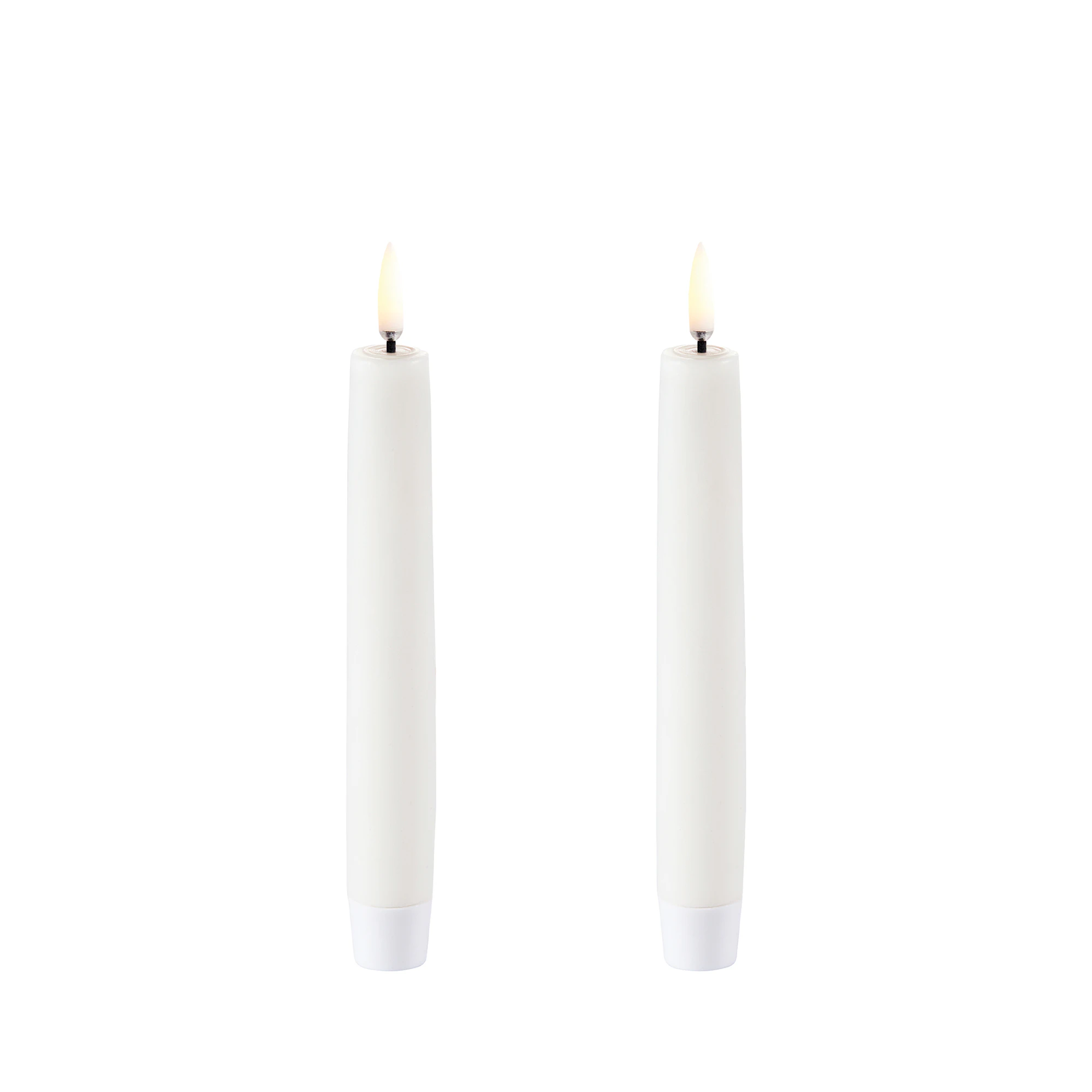 Uyuni Led Kertelys 15,5 Cm 2-pak Nordic White - LED-lys Abs Hvid - UL-TA-NW02315-2