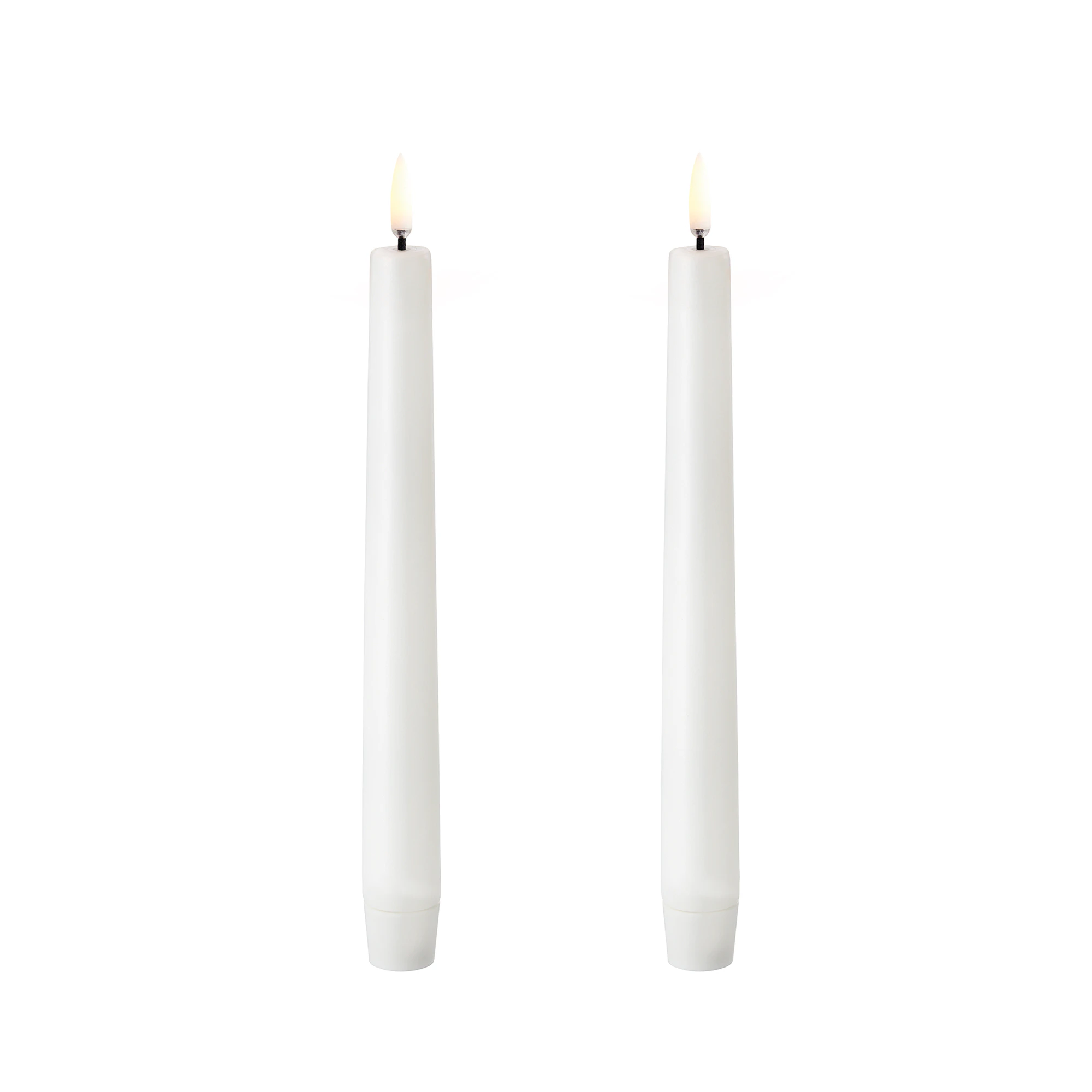 Uyuni Led Kertelys 20,5 Cm 2-pak Nordic White - LED-lys Abs Hvid - UL-TA-NW02320-2