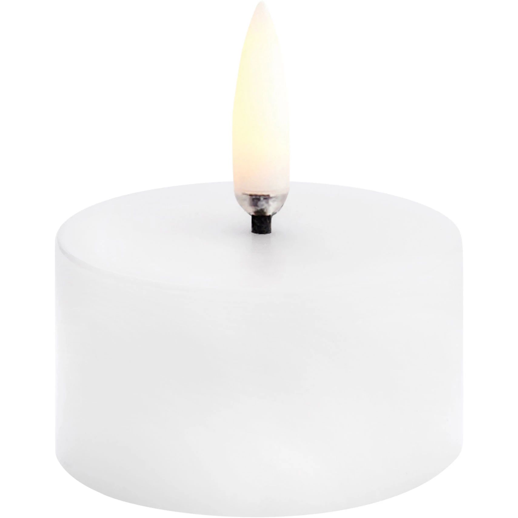 Uyuni Led Mini Bloklys 5x2,8 Cm - LED-lys Jomfruelig Paraffinvoks Nordic White - UL-PI-NW0503