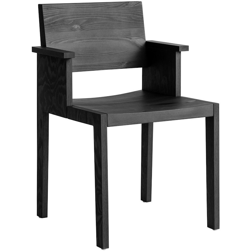 016 Maasto Spisestol Med Armlæn, Sort