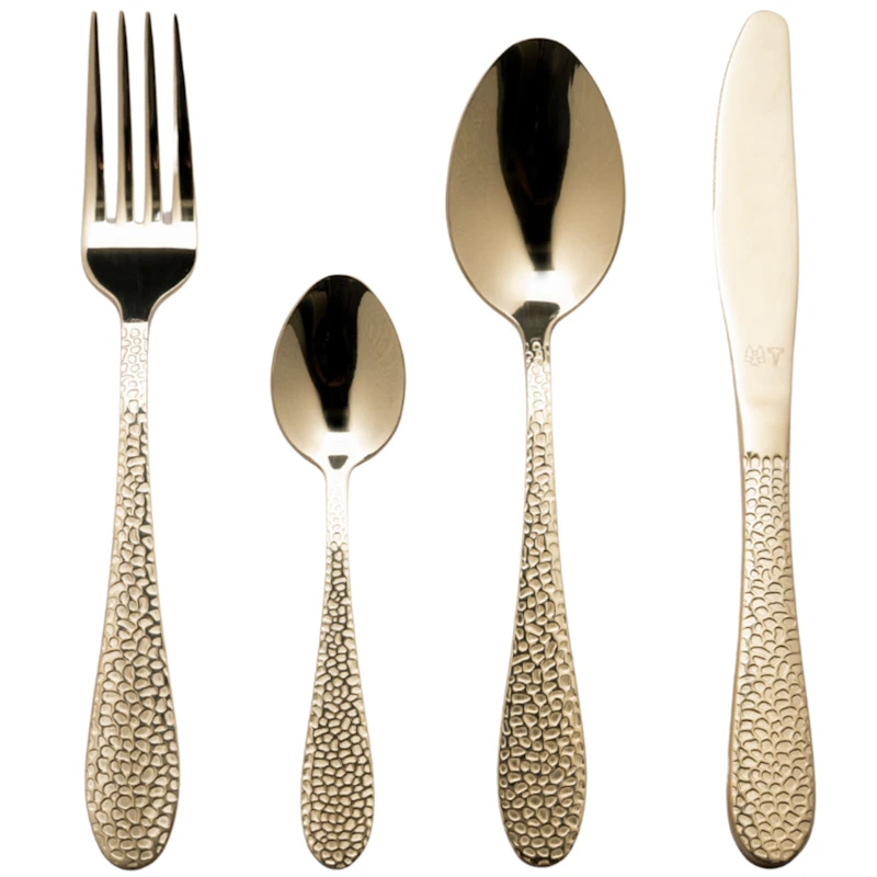 Bestiksæt 16 dele, Guld