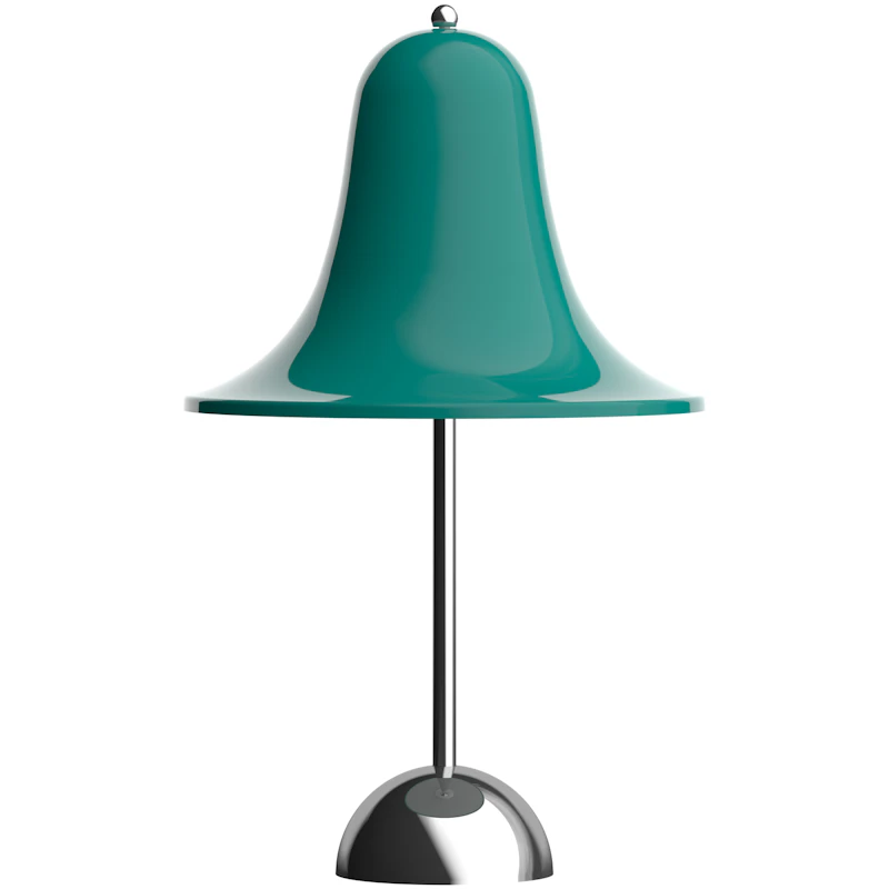 Pantop Bordlampe Bærbar Ø18, Krom / Dark Teal