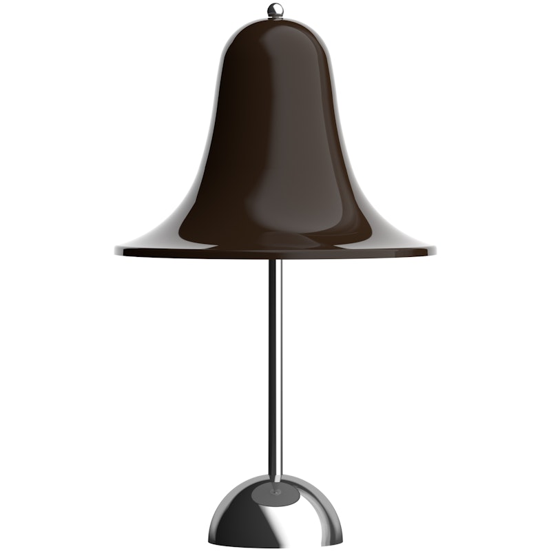 Pantop Bordlampe Bærbar Ø18, Krom / Pitch Brown