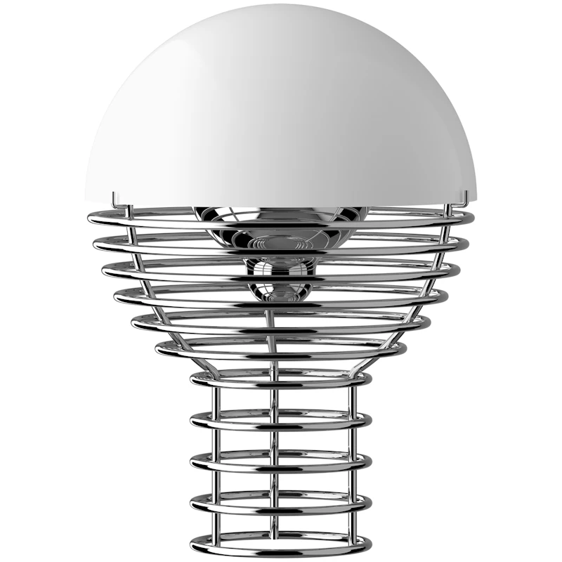 Wire Bordlampe Bærbar Ø18, Hvid