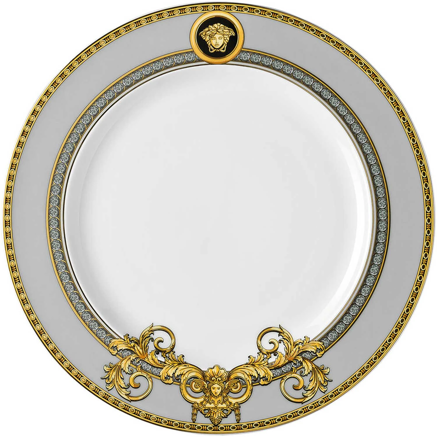Versace Prestige Gala Tallerken 22 Cm - Asietter Porcel&aelig;n Gr&aring; - 19325-403637-10222