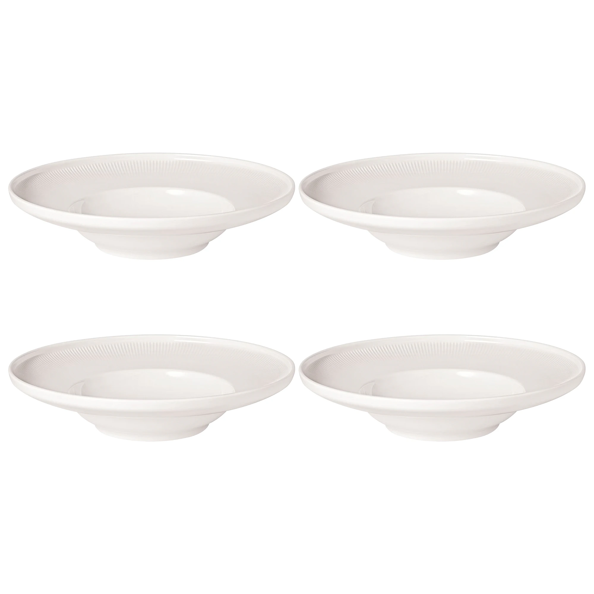 Villeroy & Boch Afina Dyb Tallerken 25 Cm 4-pak - Dybe tallerkner Porcel&aelig;n Hvid - 1042932702X4