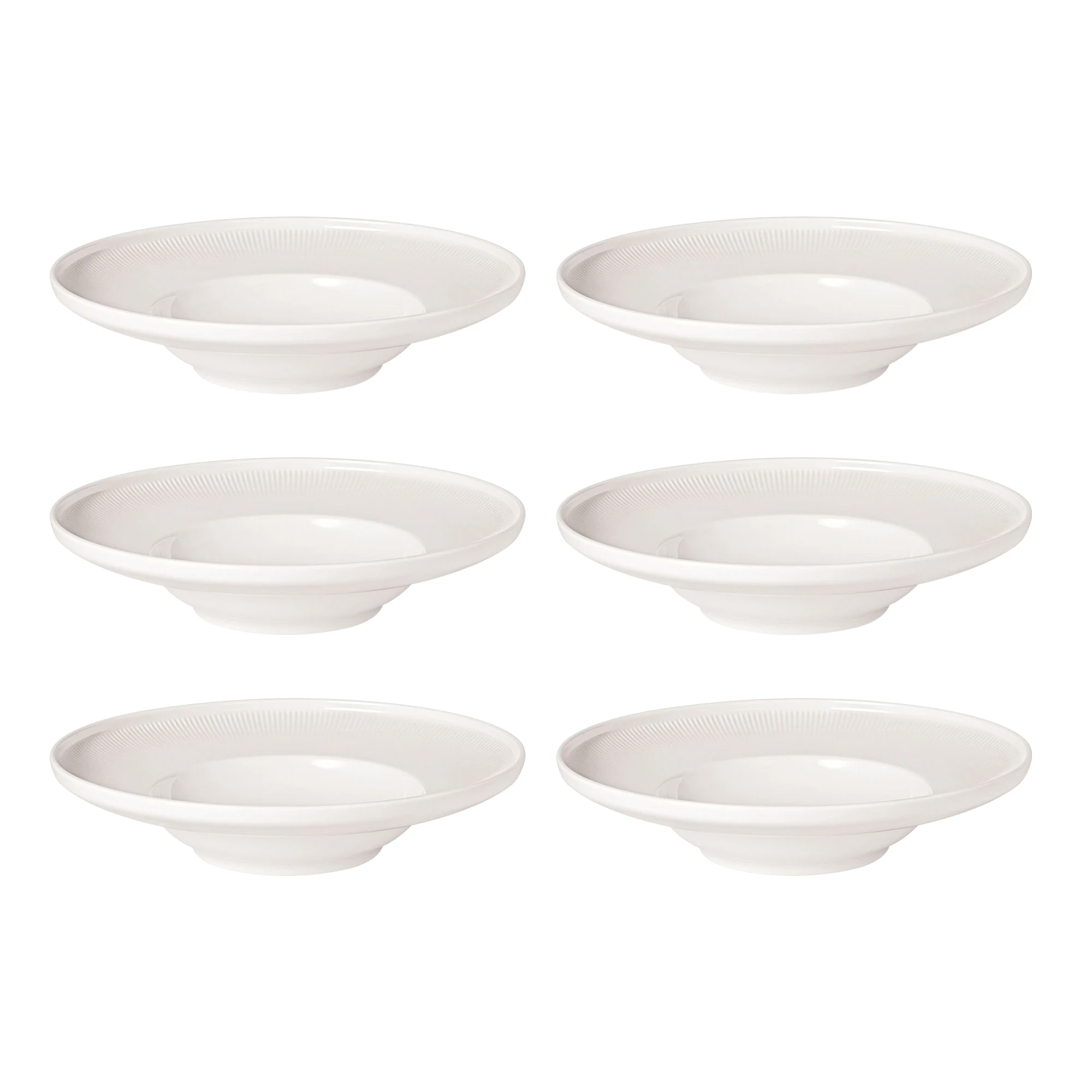Villeroy & Boch Afina Dyb Tallerken 25 Cm 6-pak - Dybe tallerkner Porcel&aelig;n Hvid - 1042932702X6