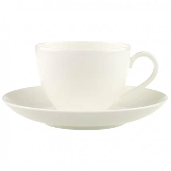 Villeroy & Boch Anmut Kaffekop Med Underkop 15 Cl - Kaffekopper Benporcel&aelig;n Hvid - 24455 + 24456