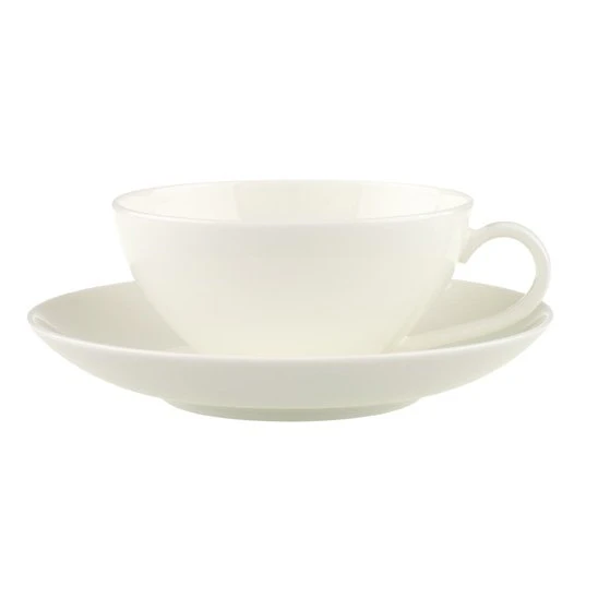 Villeroy & Boch Anmut Tekop Med Underkop 14 Cl - Kaffekopper Benporcel&aelig;n Hvid - 24457 + 24456